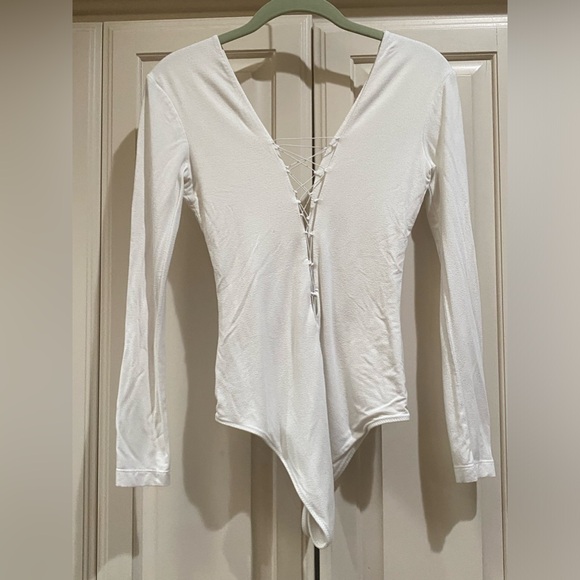 T by Alexander Wang white long sleeve bodysuit - Picture 6 of 10